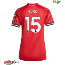 Camiseta Manchester United Leny Yoro #15 Primera Equipación para mujer 2025-26 manga corta
